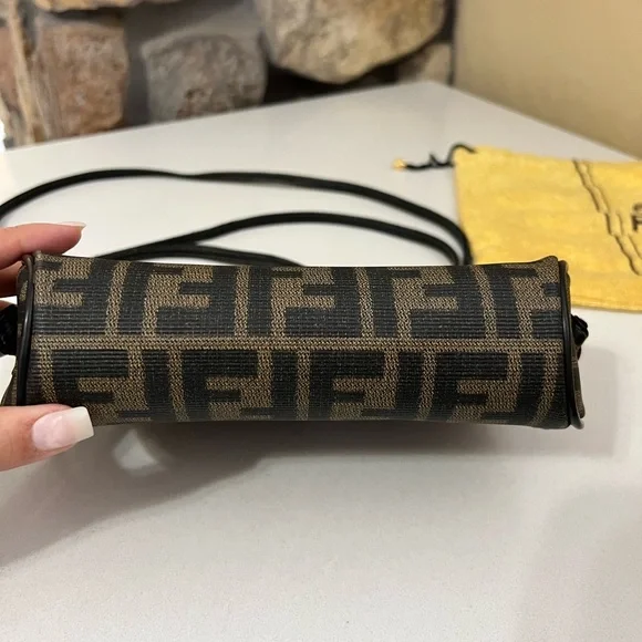 Vintage Fendi Zucca Mini Crossbody Clutch Bag - Picture 8 of 16